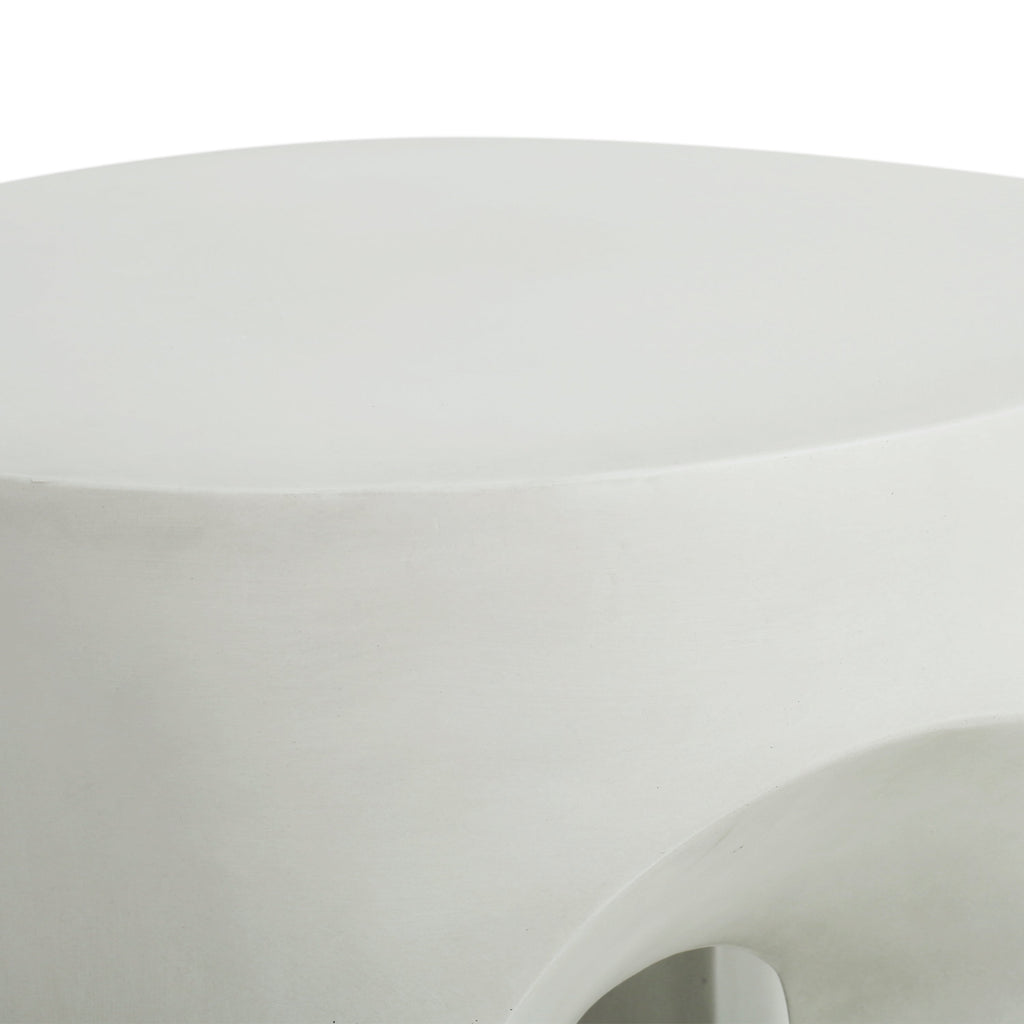 Outdoor MGO Round Top Side Table in Antique White, view 6
