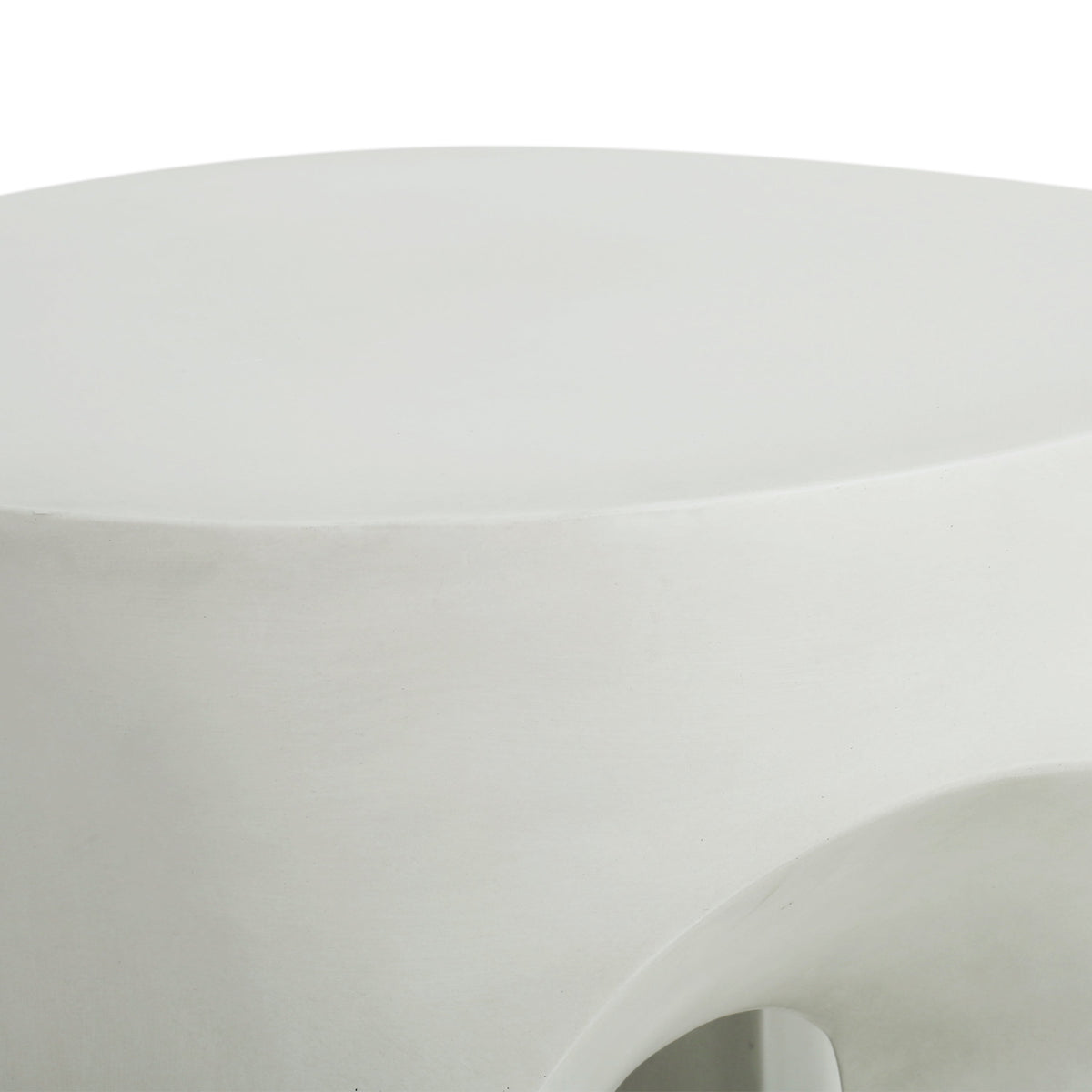 Outdoor MGO Round Top Side Table in Antique White, view 6