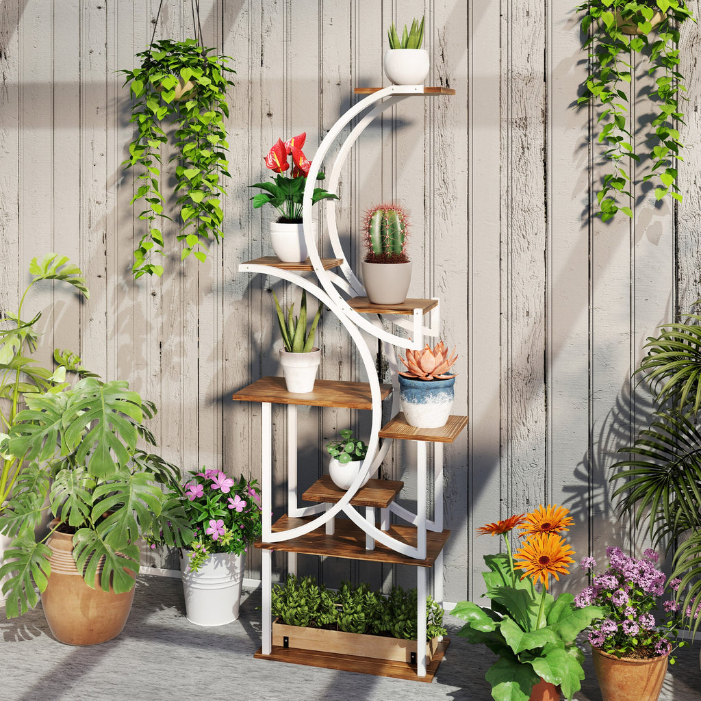 Outsunny 8-tier S-shaped plant stand, view 9