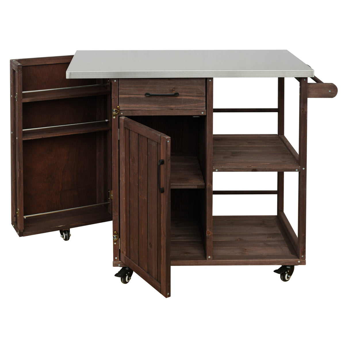 Outdoor Kitchen Island Fir Wood Prep Station, view 5