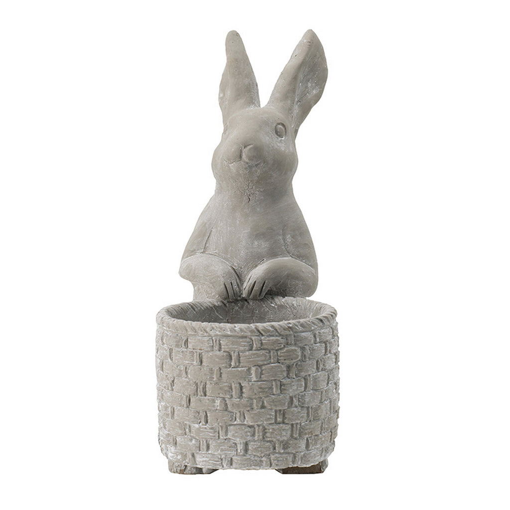 Meridian Trade Co Decorative Cement Rabbit Planter, view 5