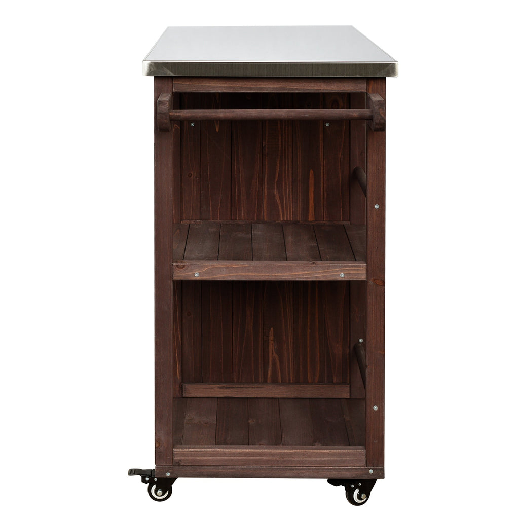 Outdoor Kitchen Island Fir Wood Prep Station, view 10
