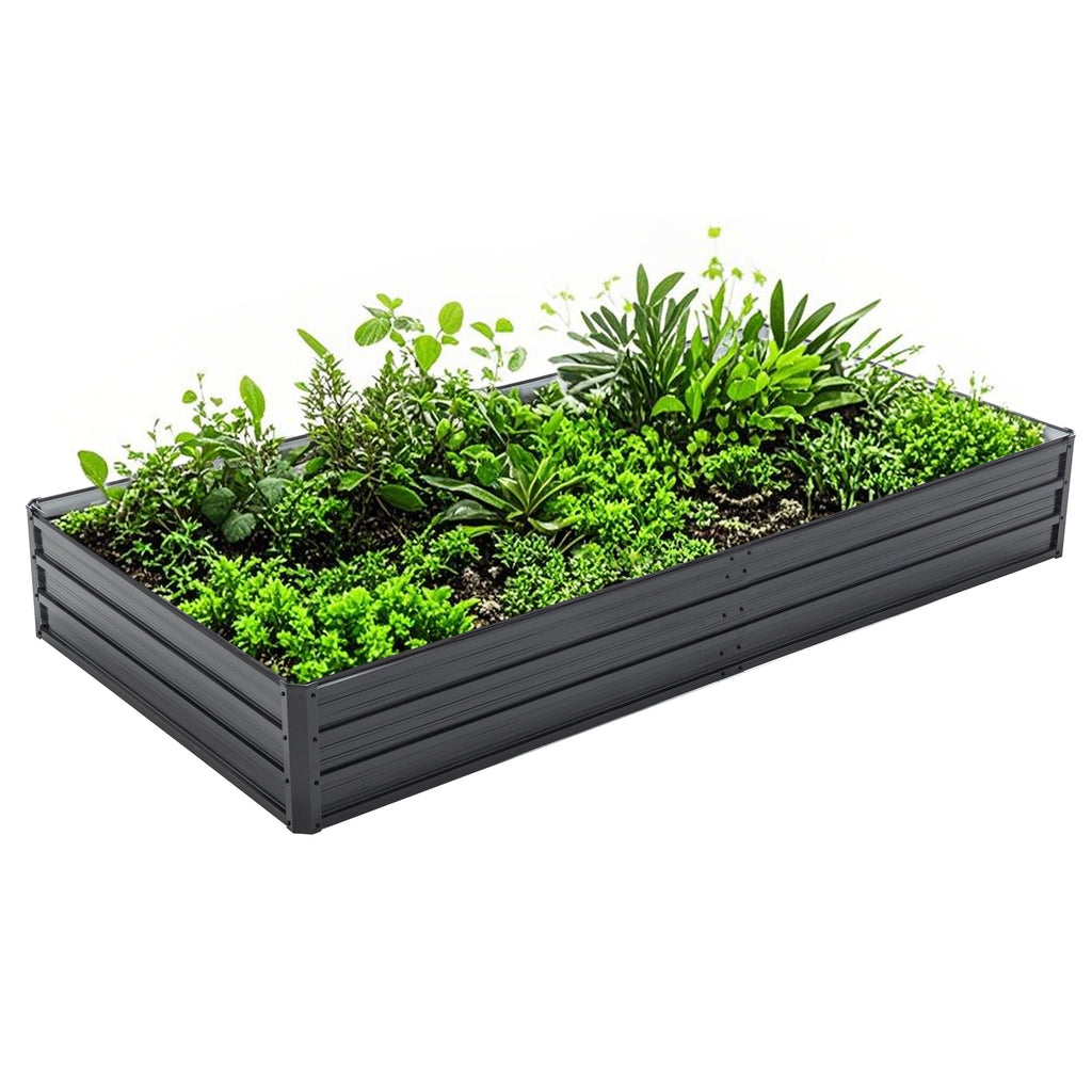Galvanized Raised Garden Beds Outdoor 8×4×1 ft Planter, view 2