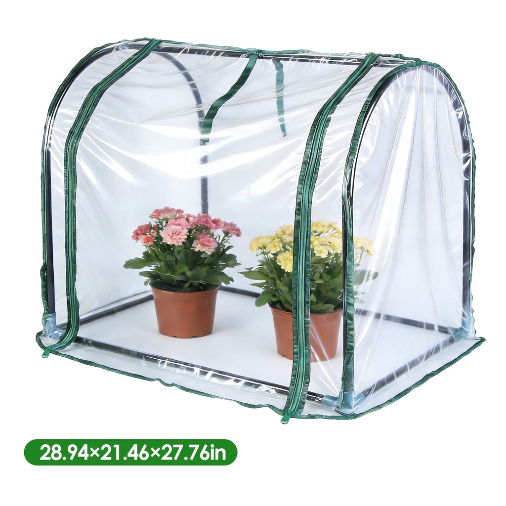 Tabletop Mini Greenhouse with Zippered Door – Portable Seed-Starting Tent, view 2