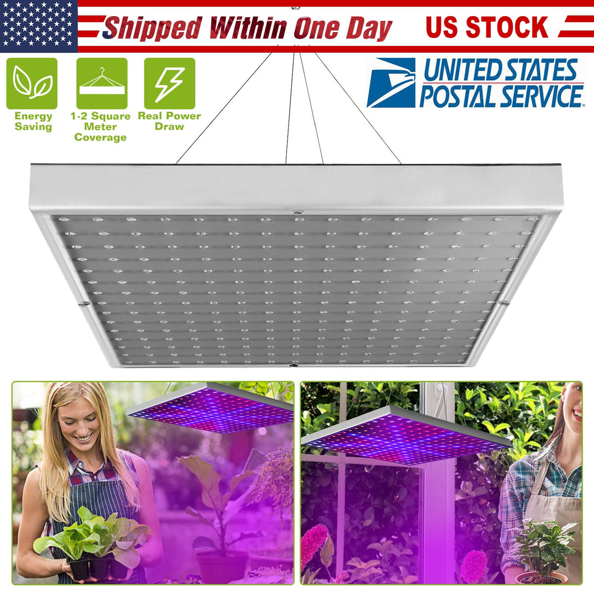 LED Grow Light Full Spectrum Hanging 225 LEDs Plant Grow Lamp Indoor Grow Light for Greenhouse Succulents, view 4