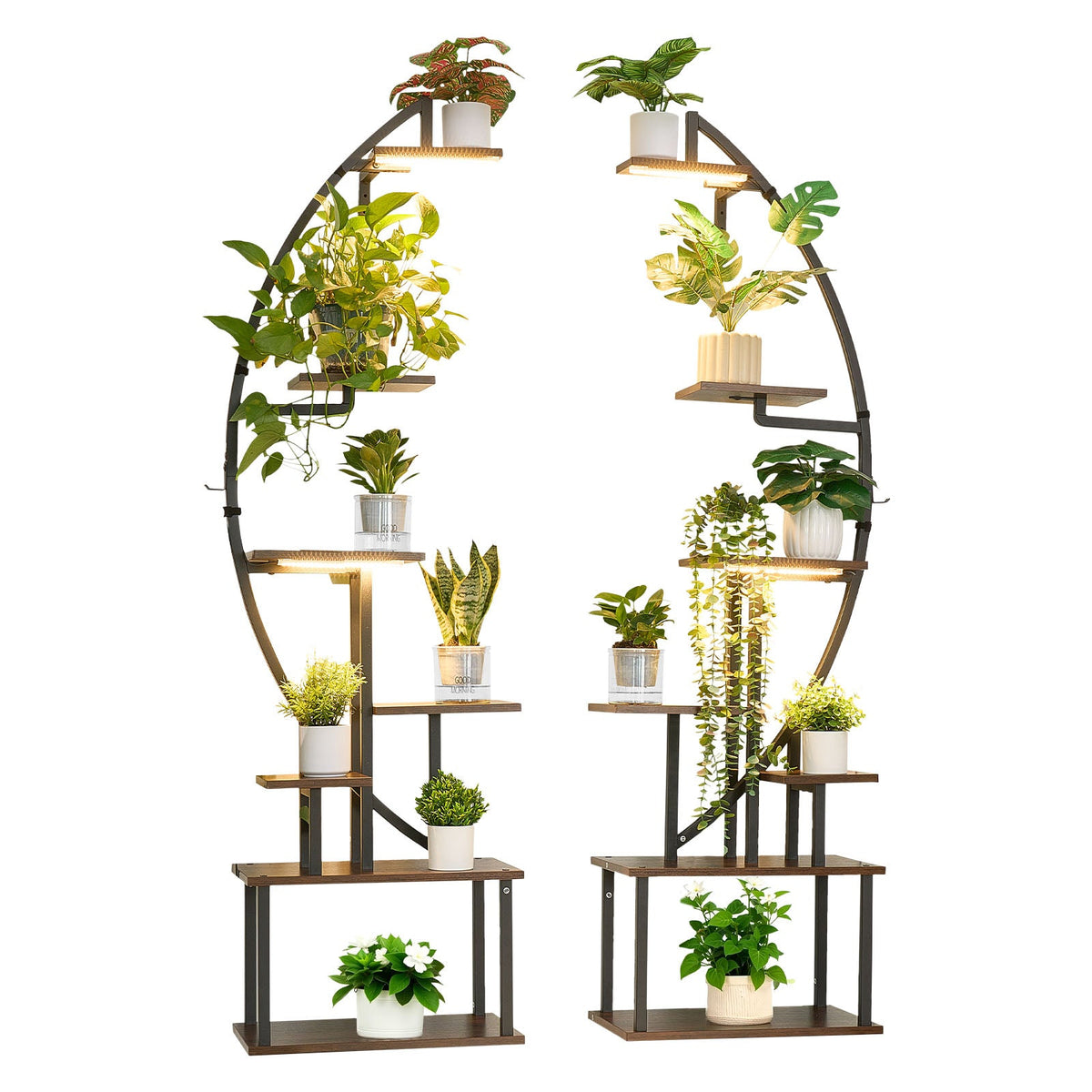 65.5" 7-tier plant stand with grow lights