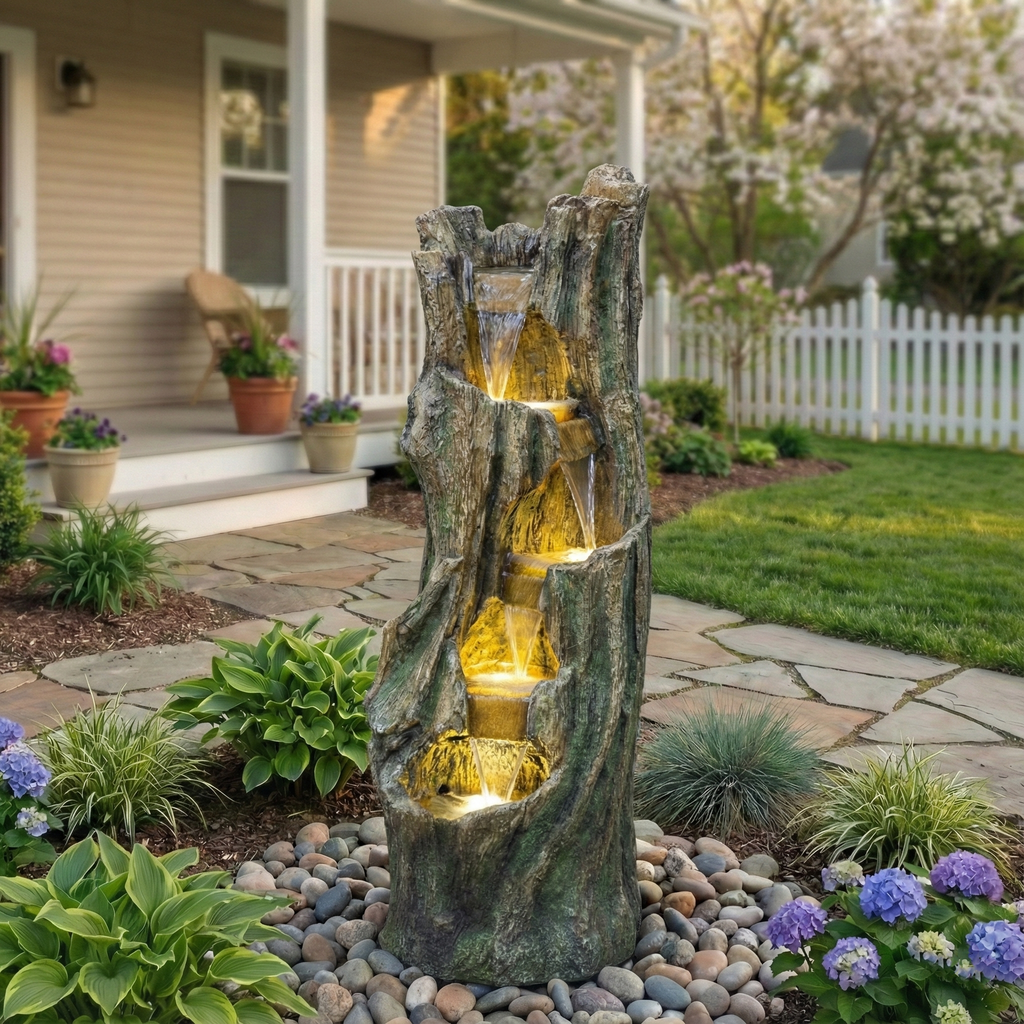 Waterfall Fountain for Outdoor Gardens and Patios, view 6
