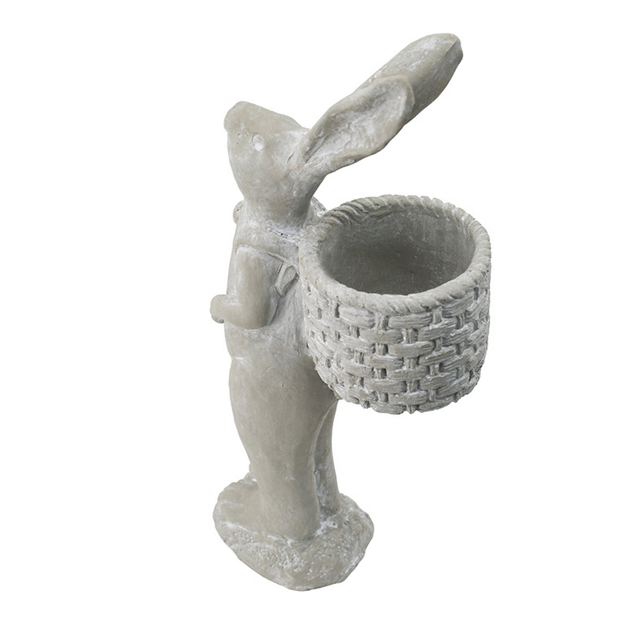 8.5x5.5x19.5" Tall Cement Rabbit Planter, view 5