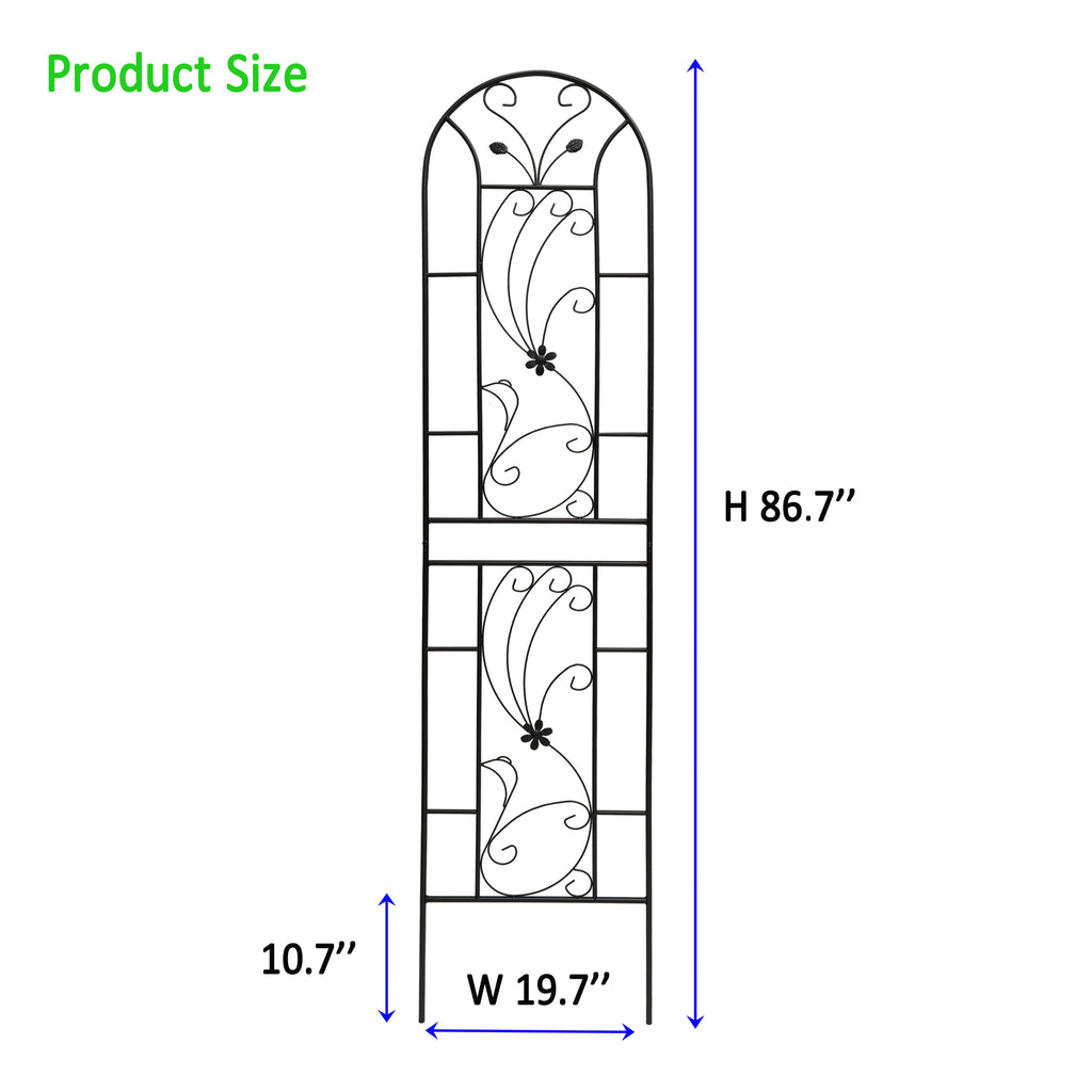2 Pack Peacock Metal Garden Trellis, view 10