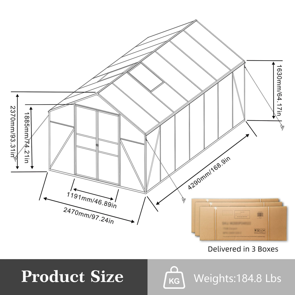 Gain Height Windproof All Season Outdoor Garden Shelter, view 12