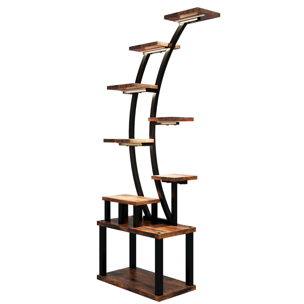 9-tier plant stand with 5 adjustable grow lights
