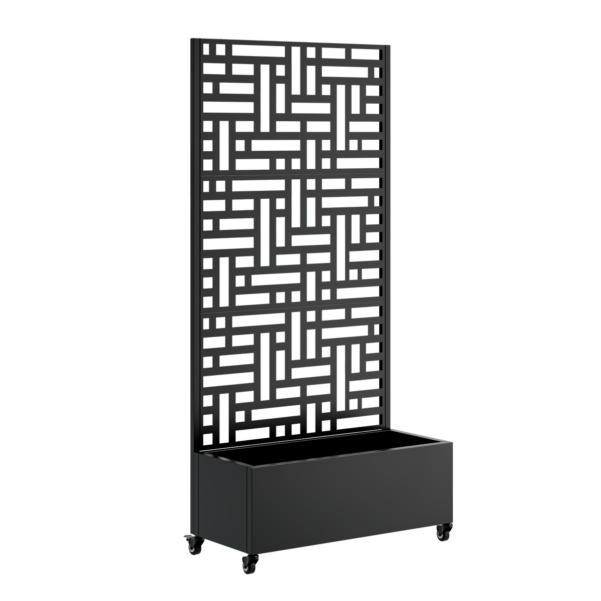 Modern Metal Trellis Planter & Privacy Screen – 73" Tall, view 7