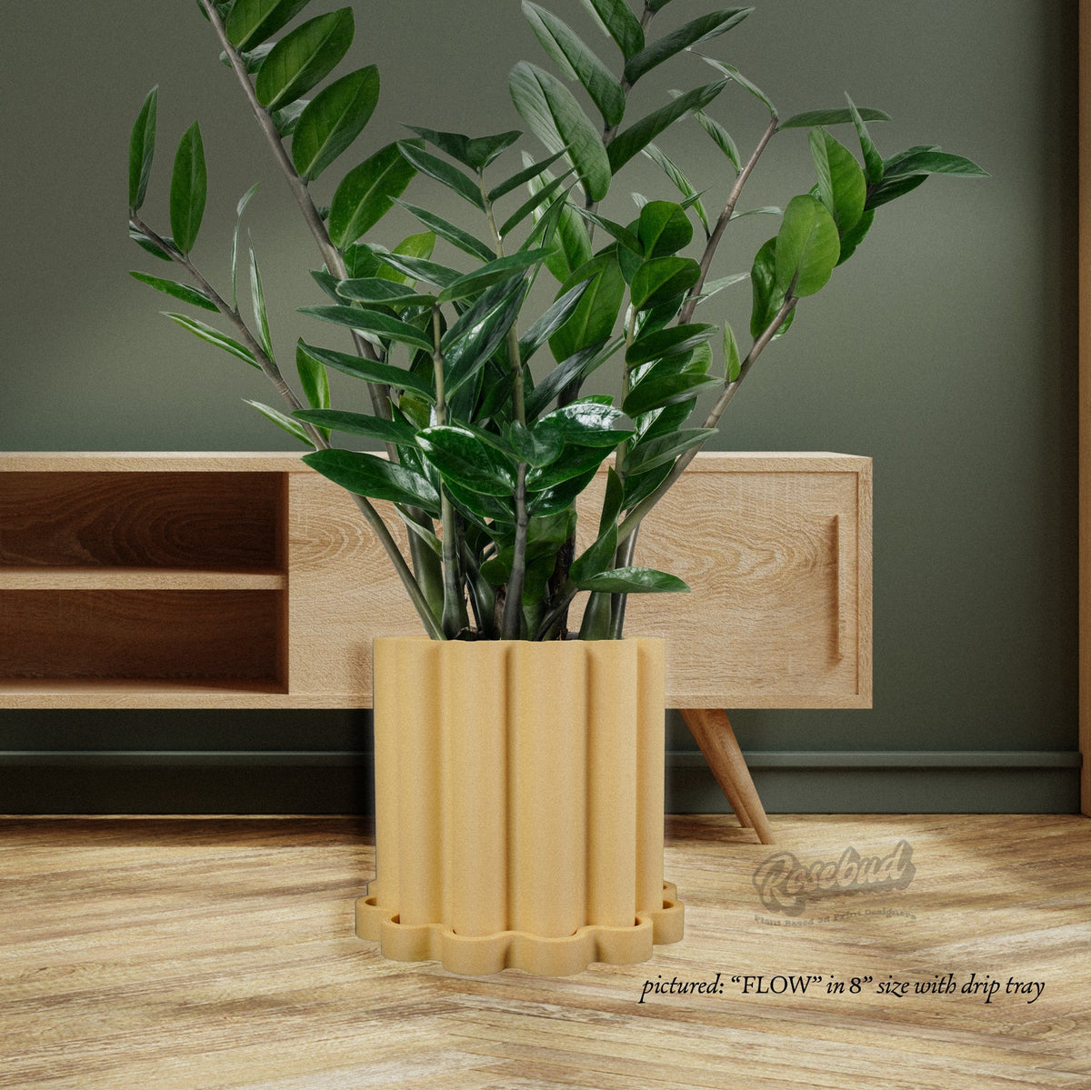 Funky Flow Planter with Drainage and Unique Tray, view 7