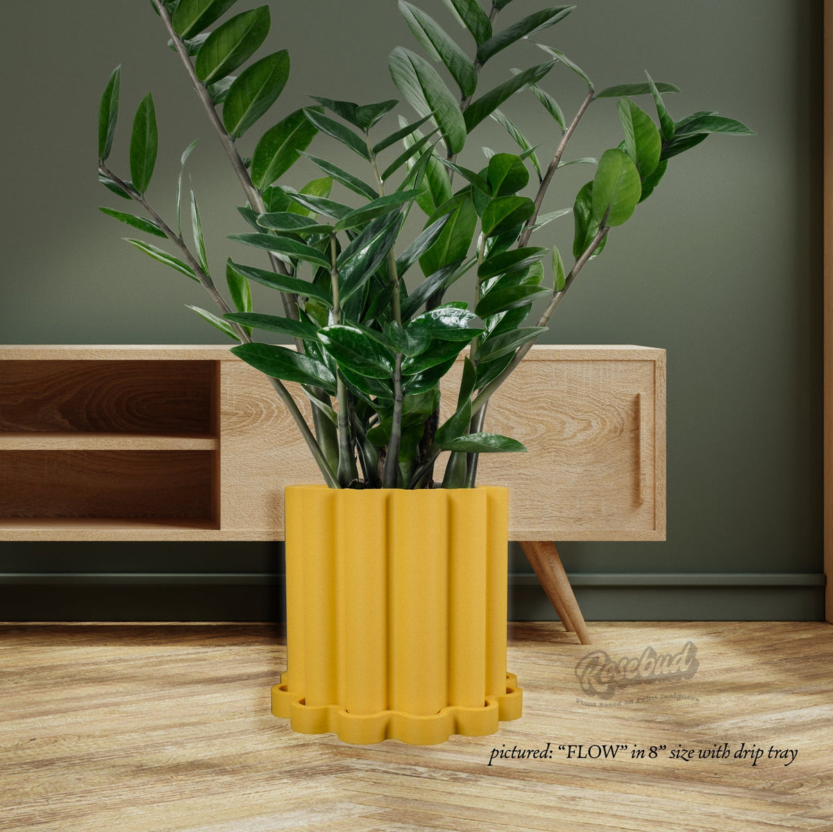 Funky Flow Planter with Drainage and Unique Tray, view 3