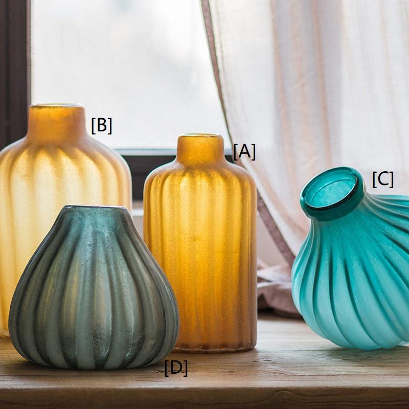 Glass Vase Hand Blown Frosted Art Glass, view 2