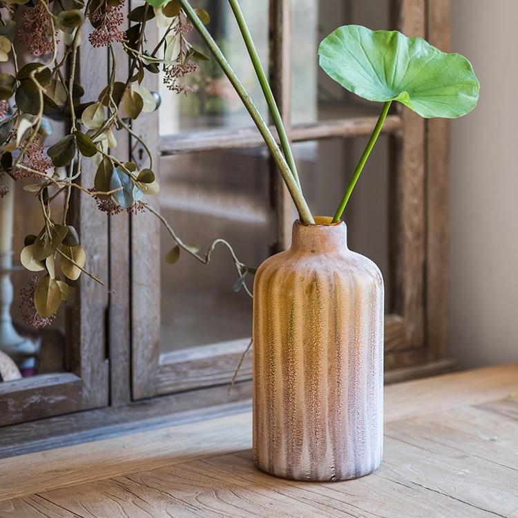 Glass Vase Hand Blown Frosted Art Glass, view 7