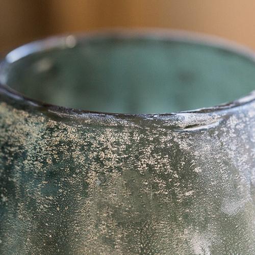 Glass Vase Hand Blown Frosted Art Glass, view 6