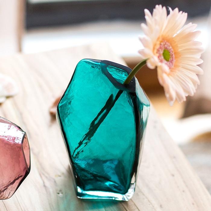 Glass Vase Hand Blown Glass Vase in Various Colors, view 2