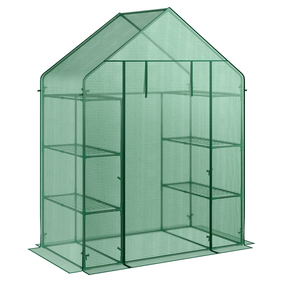 Portable 4 Tier Walk-in Plant Greenhouse with 8 Shelves, view 3