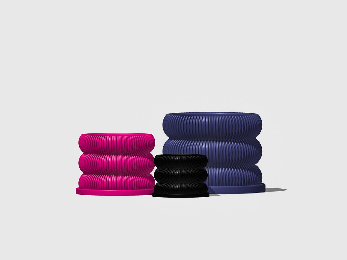 Ribbed Bubble Plant Pot With Drainage and Saucer, view 14