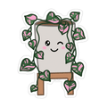 Pink Princess Philodendron Sticker, Sweetheart Plant Sticker, Heart Leaf Philodendron Sticker Kawaii Rare