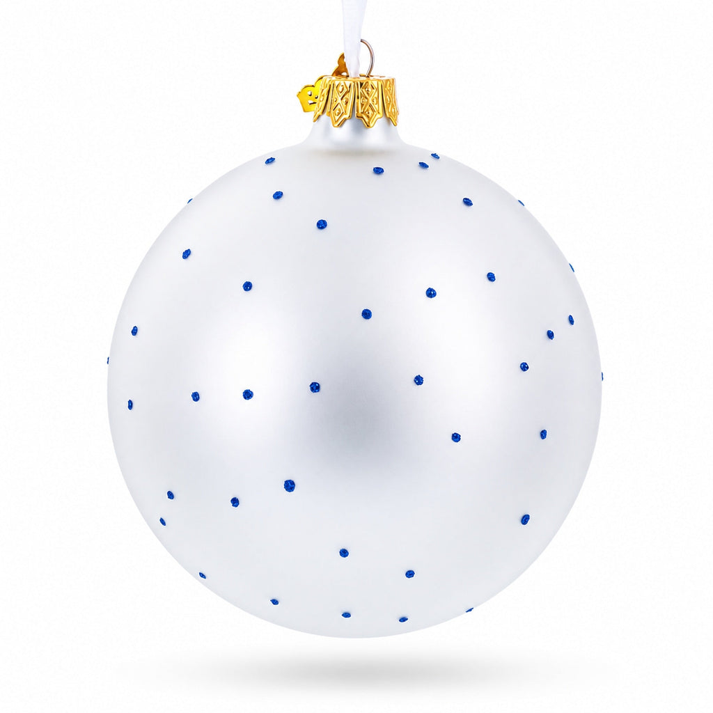 1889 'Irises' by Vincent Van Gogh Glass Ball Christmas Ornament 4 Inches, view 4