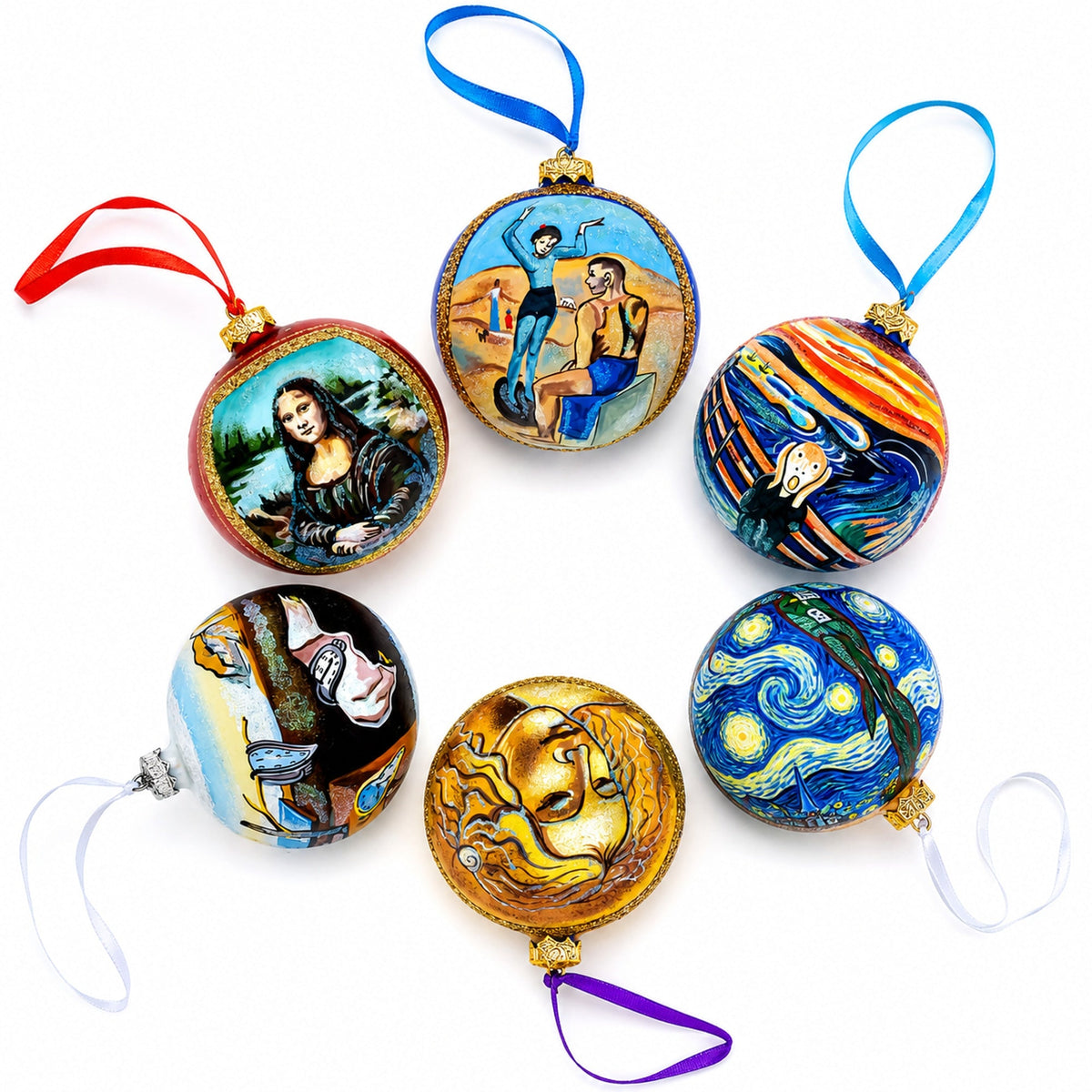 1889 'Irises' by Vincent Van Gogh Glass Ball Christmas Ornament 4 Inches, view 7