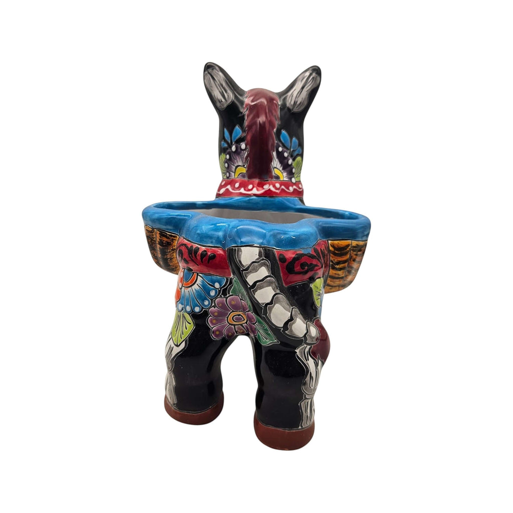 Talavera Donkey Planter | Colorful Day of the Dead Art, view 8