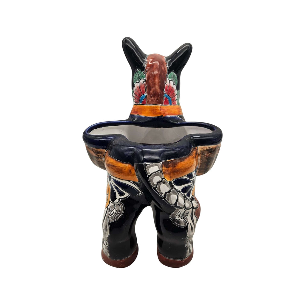 Talavera Donkey Planter | Colorful Day of the Dead Art, view 4
