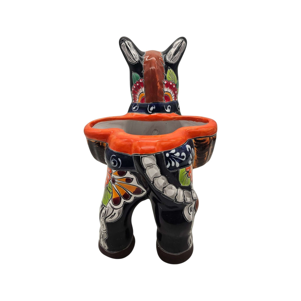 Talavera Donkey Planter | Colorful Day of the Dead Art, view 7