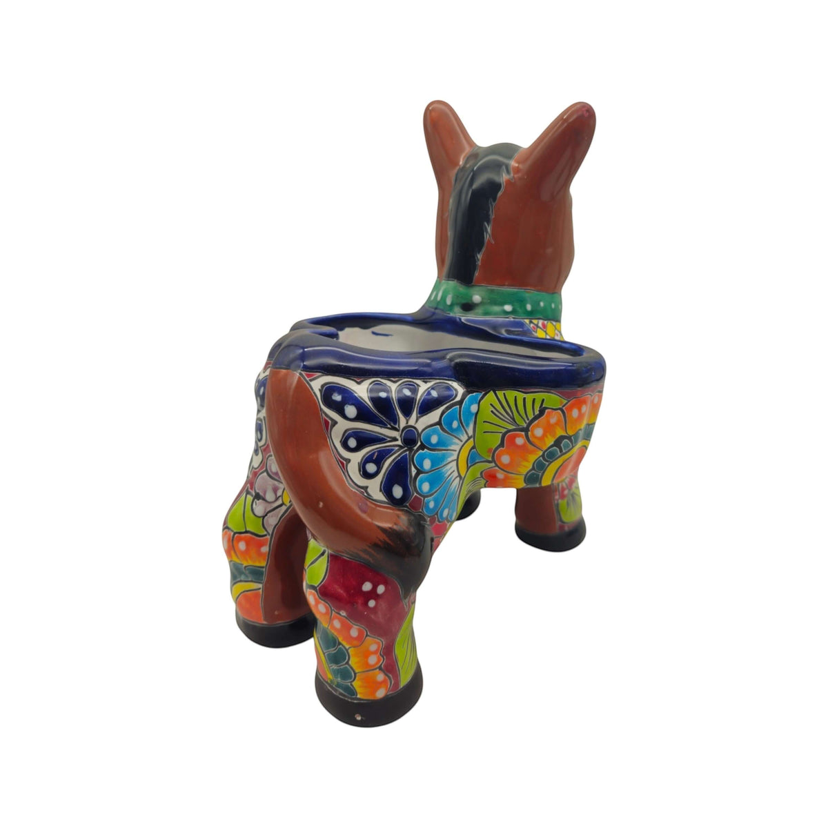 Talavera Donkey Planter | Vibrant Mexican Burro Pot, view 8