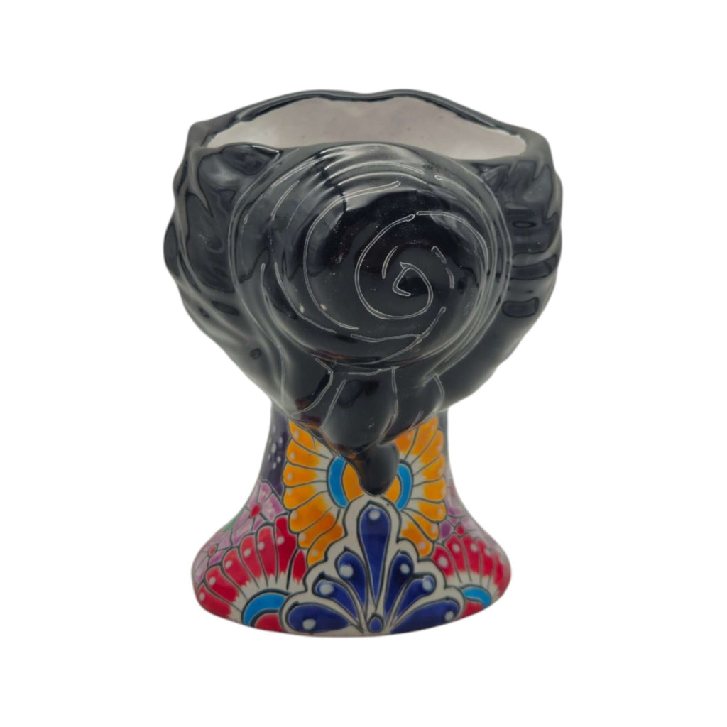 Talavera Lady Head Planter | Floral Folk Art, view 5