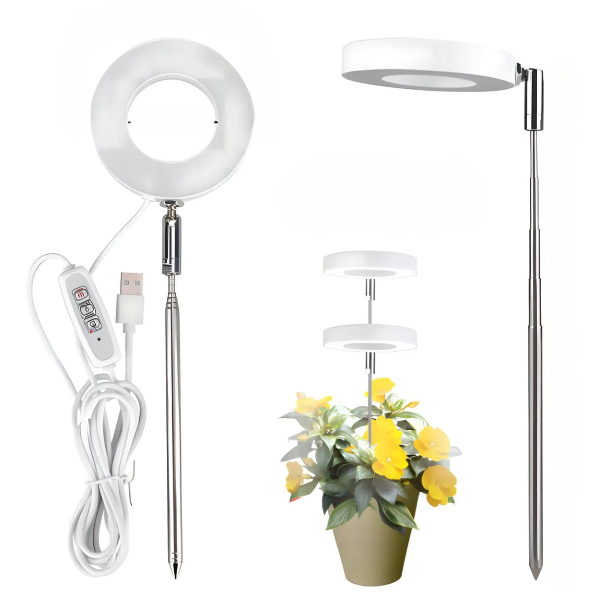 Timing Dimming Plant Grow Light for Succulent Bonsai Plants